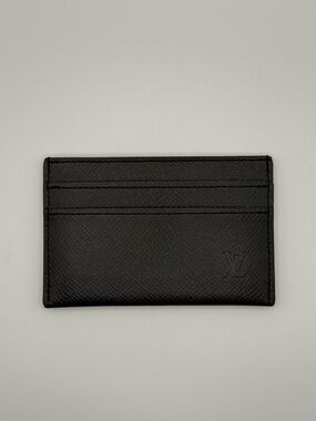Louis Vuitton Black Taiga Leather Card Holder